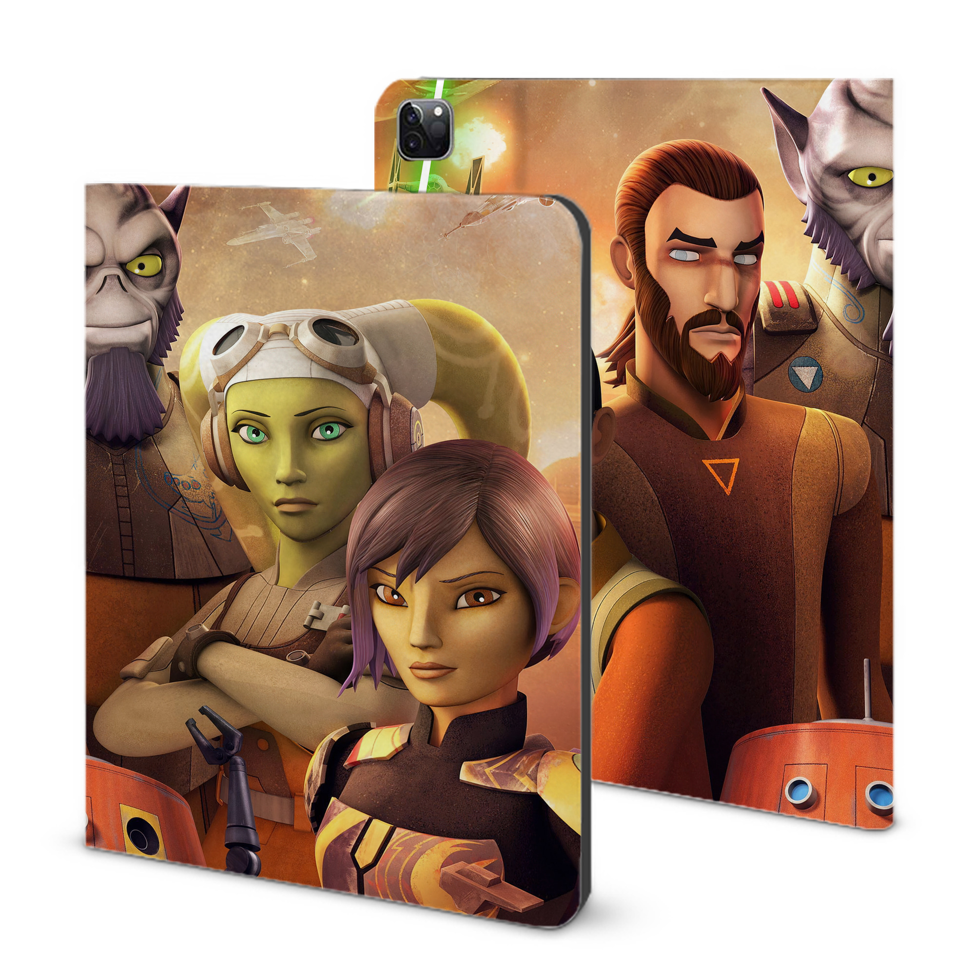 （画像用） スター・ウォーズ Star Wars IPad ケース ブック型 PUレザー TPU 耐衝撃 軽量 薄型 ペン収納なし 全面保護 IPad 各モデル対応